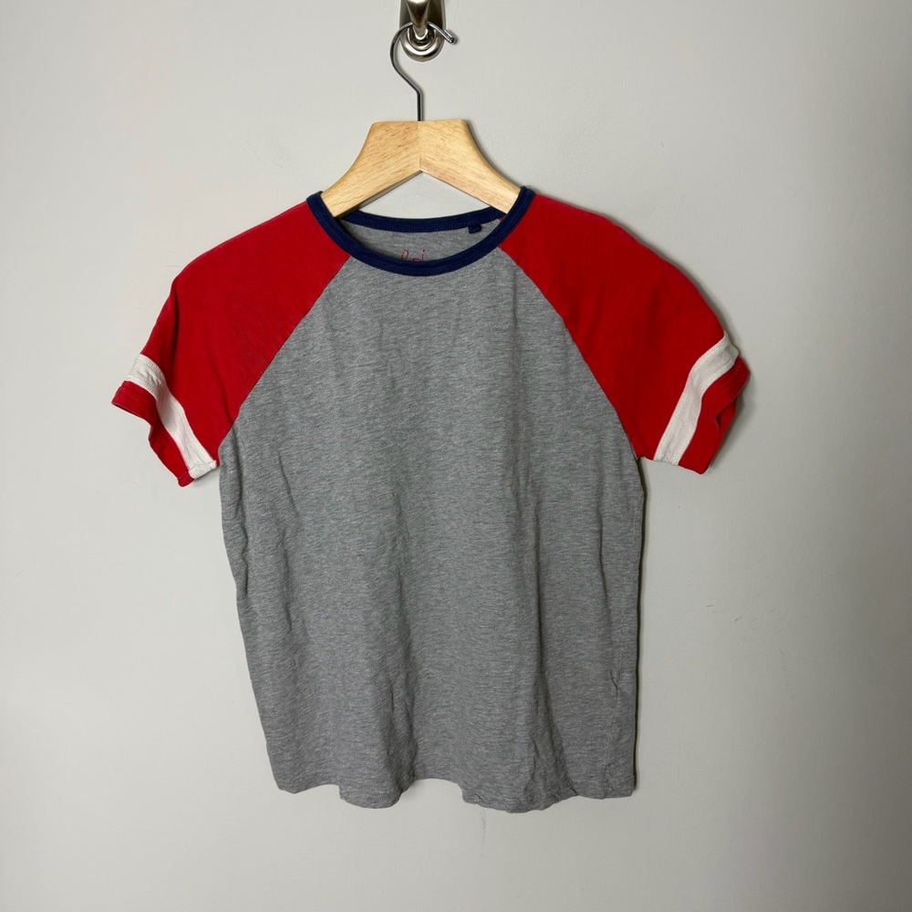 Mini Boden Boys Cotton Short Sleeve Crewneck Tee Raglan Size 13-14